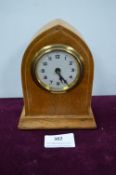 Small Edwardian Oak Mantel Clock