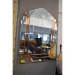 Deco Beveled Edge Two Tone Wall Mirror