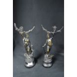 Pair of Classical Bronze Effect Figurines