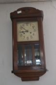 Edwardian Mahogany Pendulum Wall Clock