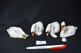 Four Beswick Swans