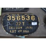 British Rail Truck Plate