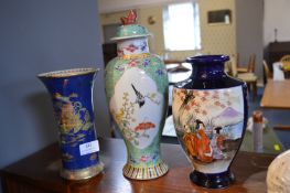 Three Oriental Vases Including Carlton Ware