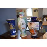 Three Oriental Vases Including Carlton Ware