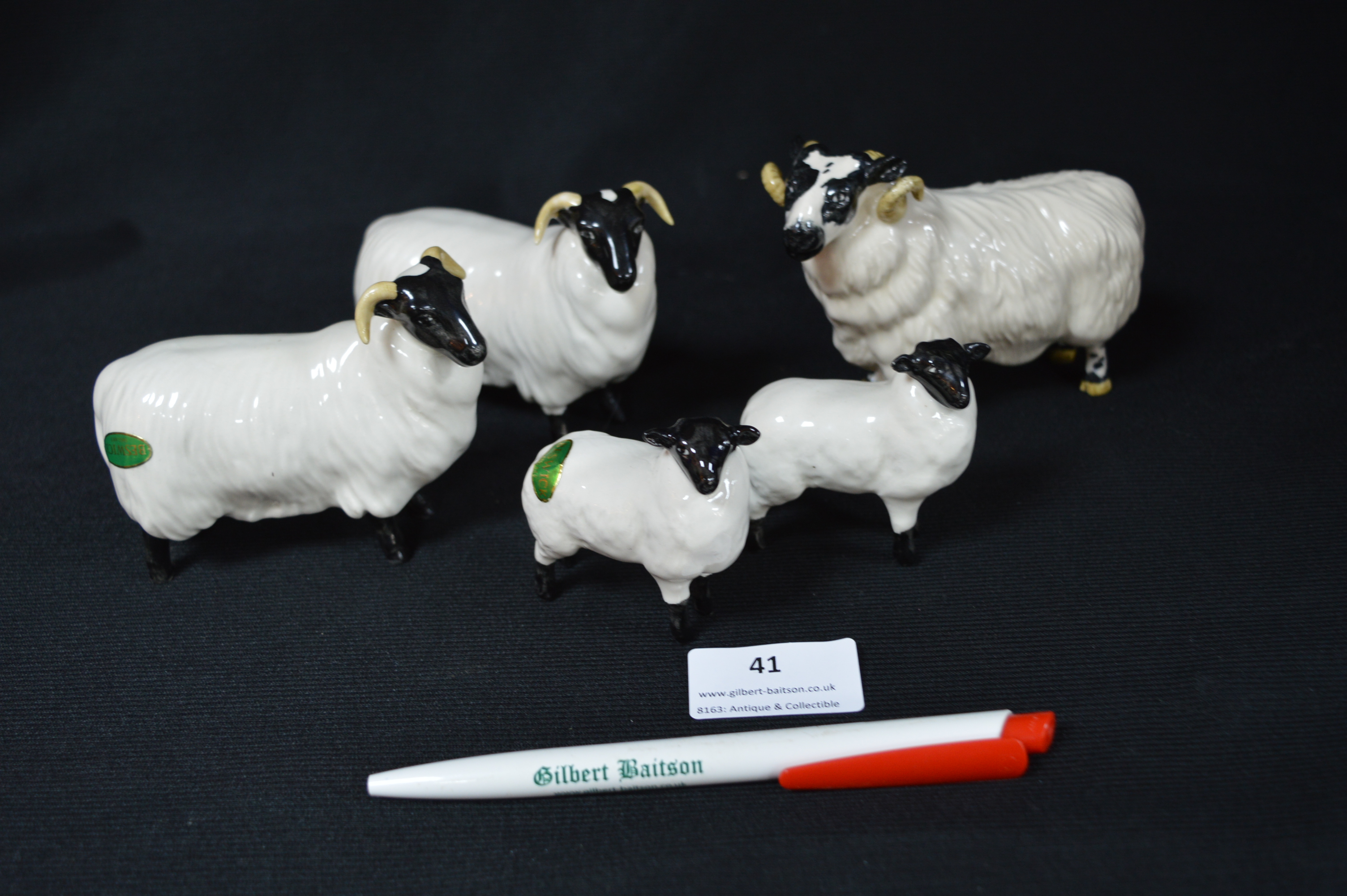 Flock of Beswick Sheep