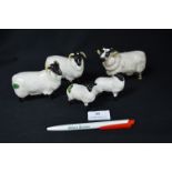 Flock of Beswick Sheep