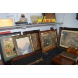 Five Period Framed Prints and Pictures