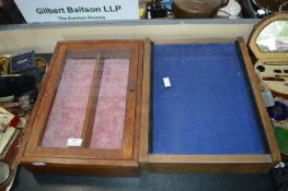 Two Antique Stall Display Cabinets