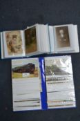 Three Albums of Postcards Including Railway, Aeroplanes, Military, etc.