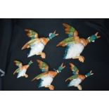 Set of Five Beswick Graduated Flying Ducks