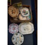 Royal Doulton Plates, Copeland Meat Dish and Assorted Decorative Dishes, Plates, etc.