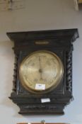 Oak Framed Barometer with Barley Twist Supports