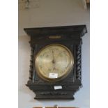 Oak Framed Barometer with Barley Twist Supports