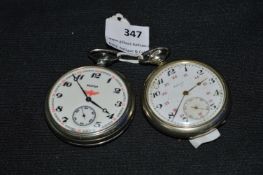 Two Railway Watches - One Molniga USSR and One Zenith