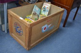 Players Navy Cut Cigarette Crate Containing Children's Annuals etc.