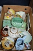 Decorative Pottery Including Beswick Cheese Dish, etc.