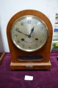 Edwardian Oak Mantel Clock