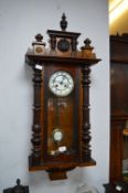 Vienna Wall Clock with Mahogany Detail