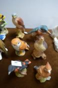 Six Beswick Birds; Kingfisher, etc.