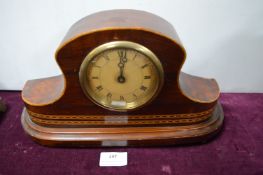 Edwardian Inlaid Mahogany Mantel Clock