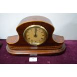 Edwardian Inlaid Mahogany Mantel Clock