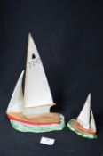 Two Beswick Sailing Boats