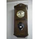 Oak Cased Pendulum Wall Clock