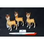 Three Beswick Chamois