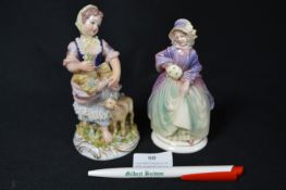 Two Small Continental Figurines