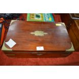 Brass Bound Mahogany Writing Slope (AF)