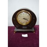 1930's 8 Day Dark Oak Mantel Clock