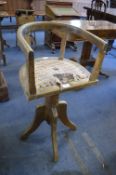Victorian Oak Swivel Office Chair