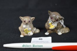 Pair of Beswick Bush Babies