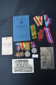 WWII Medal Group Comprising 1935-45 Star, Africa Star plus Service Medals etc.