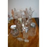 Cut Glass Vases, Sifters, etc.