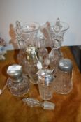 Cut Glass Vases, Sifters, etc.