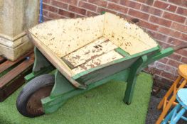 Victorian Wooden Wheelbarrow