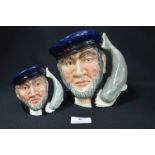 Two Royal Doulton Character Jugs - Captain Ahab