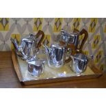 Picquot Ware Coffee Set (5 Pieces plus Tray)