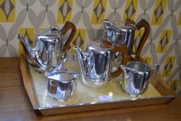 Picquot Ware Coffee Set (5 Pieces plus Tray)