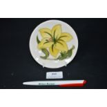 Moorcroft Lilly Pattern Pin Dish Yellow on White Ground