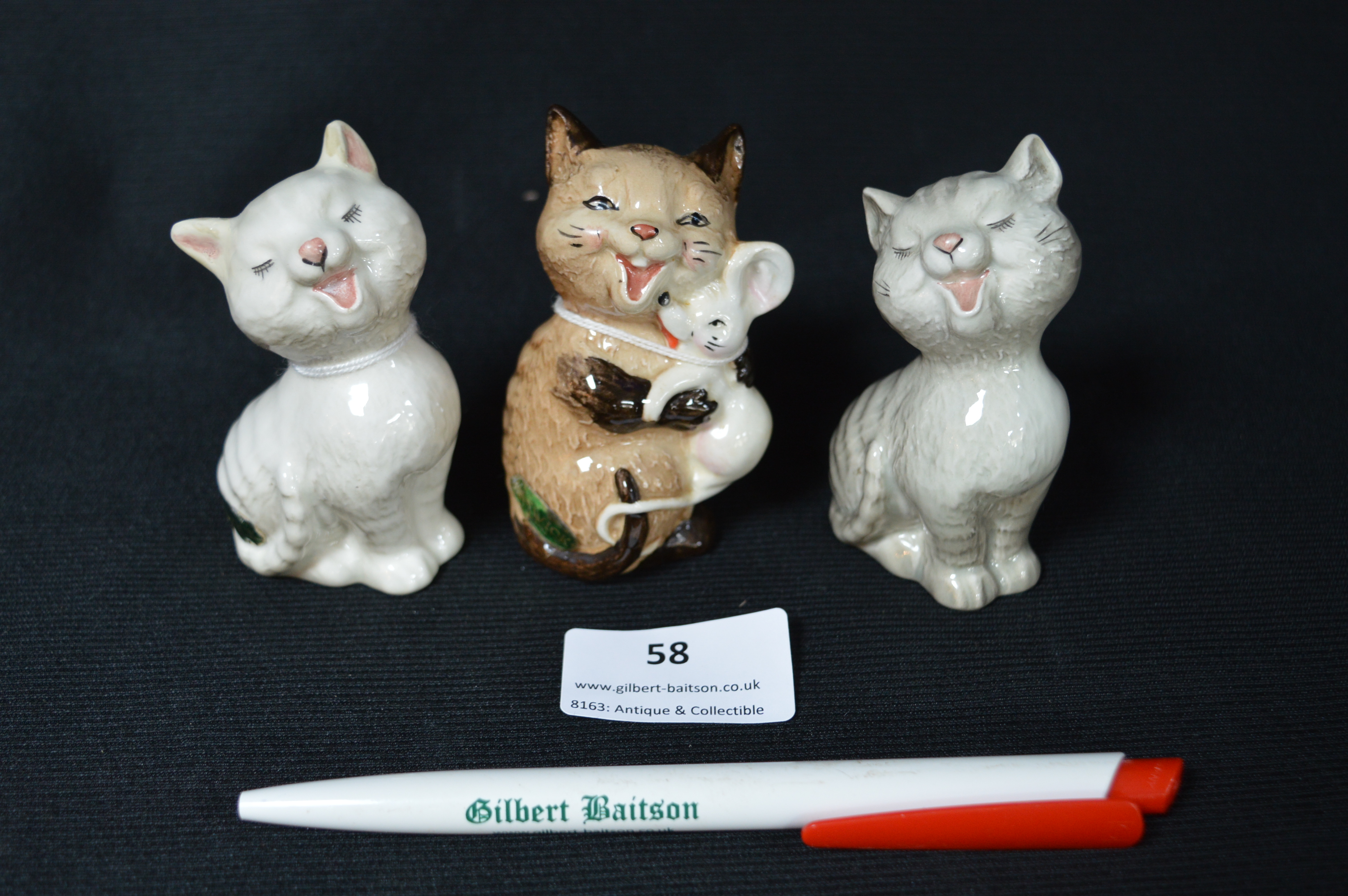 Three Beswick Singing Cats