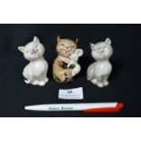 Three Beswick Singing Cats