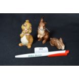 Three Comical Beswick Rabbits