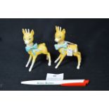 Two Beswick Babycham Bambis