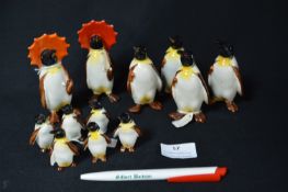 Family of Twelve Beswick Penguins