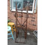 Victorian Cast Iron and Wood Mechanical Sack Barrow