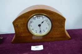 Edwardian 8 Day Inlaid Mahogany Mantel Clock