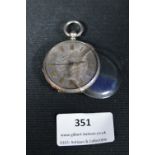 Continental Silver Pocket Watch for Restoration