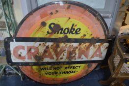 Craven "A" Enamel Advertising Sign 130cm diameter (AF)